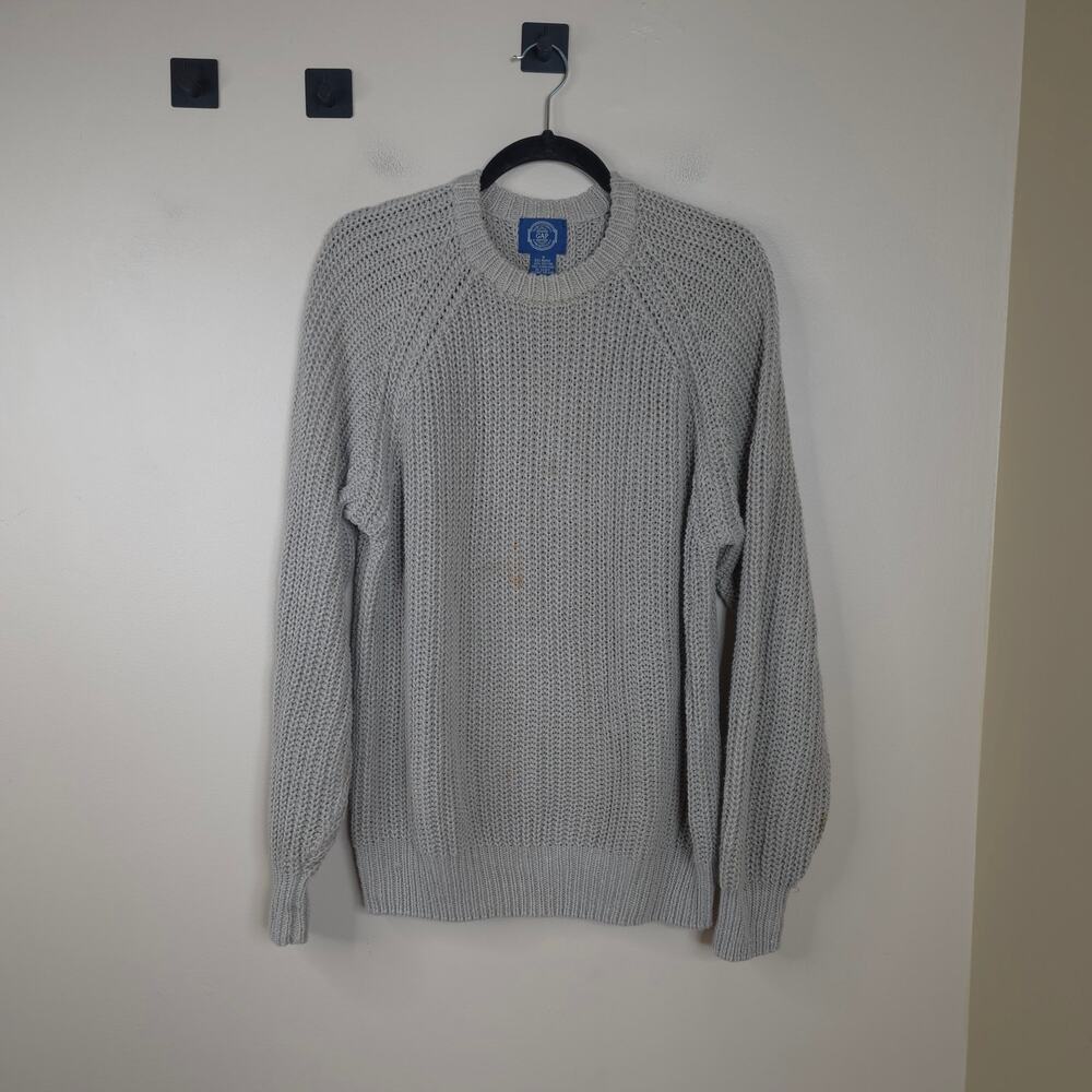 Vintage GAP 80s Chunky Knit Crewneck Sweater in Tan Size S
